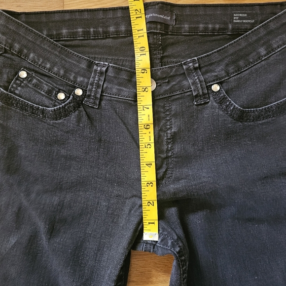 Lee Platinum Label Barely Bootcut Midrise Black Jeans Women's Size 10 Short - Picture 11 of 16